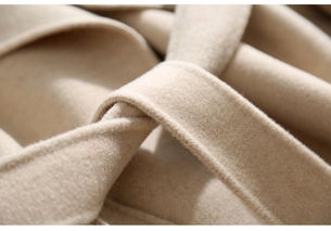 施悅名2018秋冬新款雙面呢羊絨大衣套裝女混色澳毛人字紋上衣 9分褲