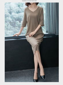 2018秋冬季簡約時尚中長款混羊毛打底衫